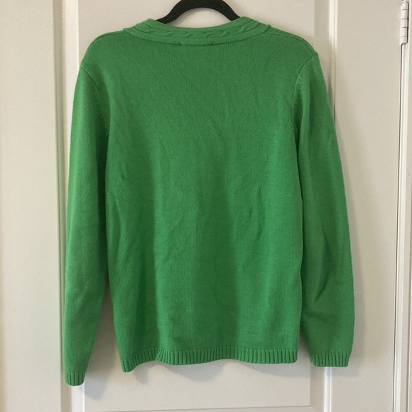 Kelly Green Kable Knit Sweater - Picture 4 of 5
